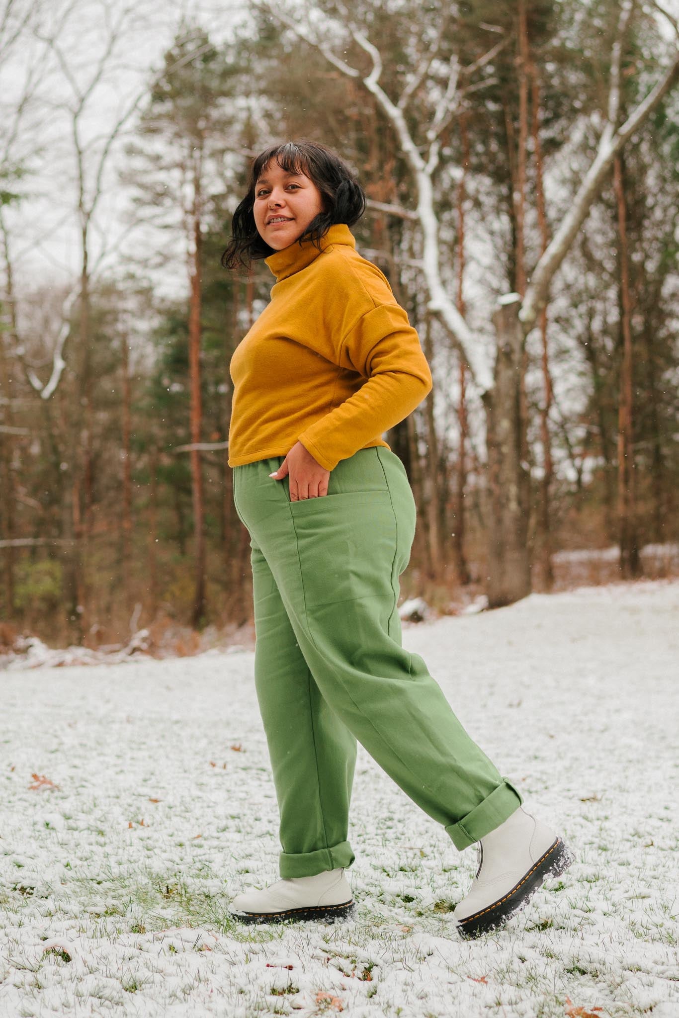 Cinema Pants in Leaf Green