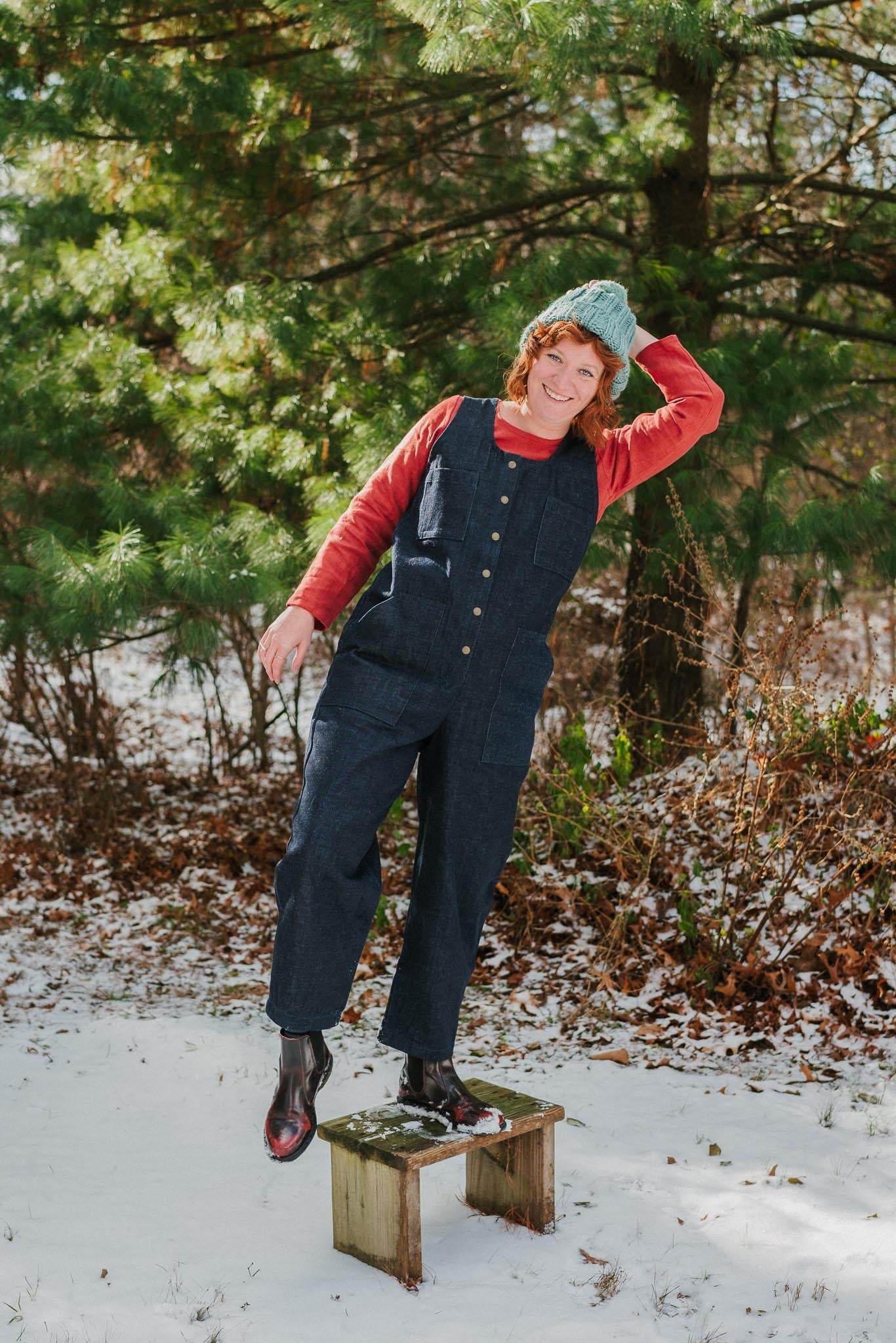 Rebel Denim Jumpsuit in Indigo Denim