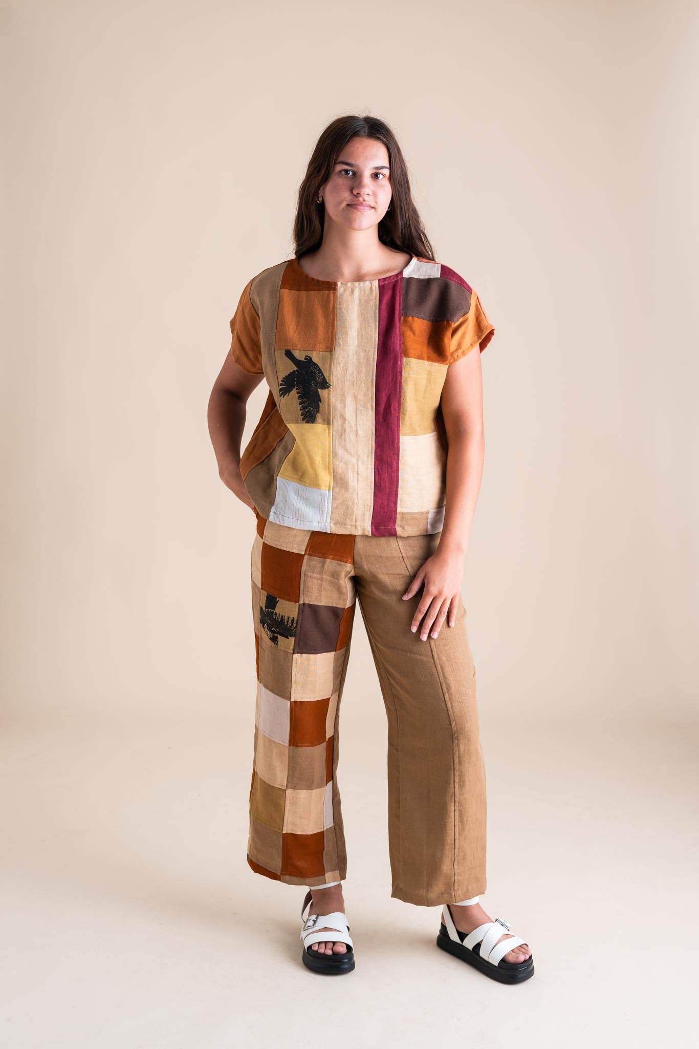 Sunset Pants M in Patchwork 