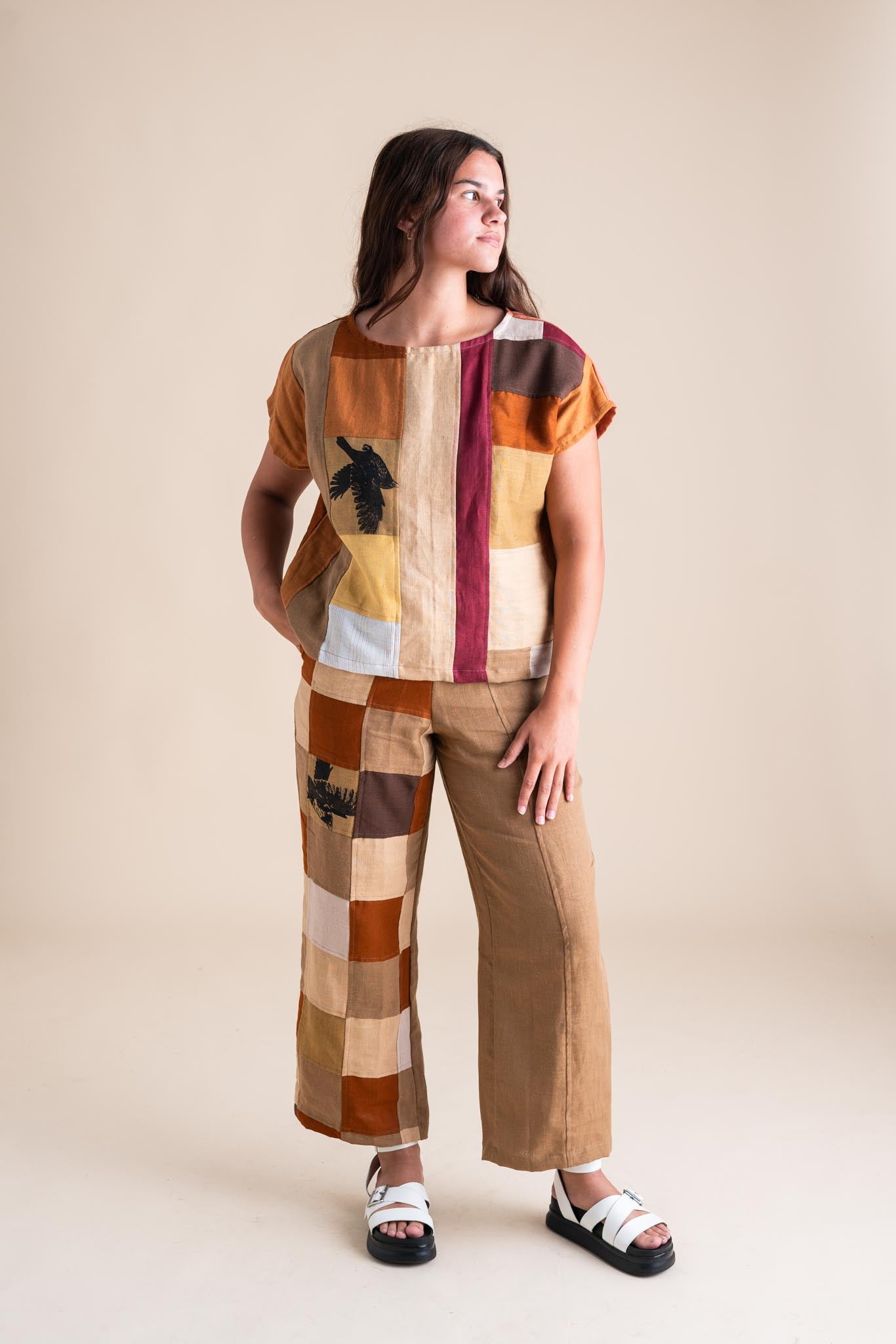 Sunset Pants M in Patchwork 