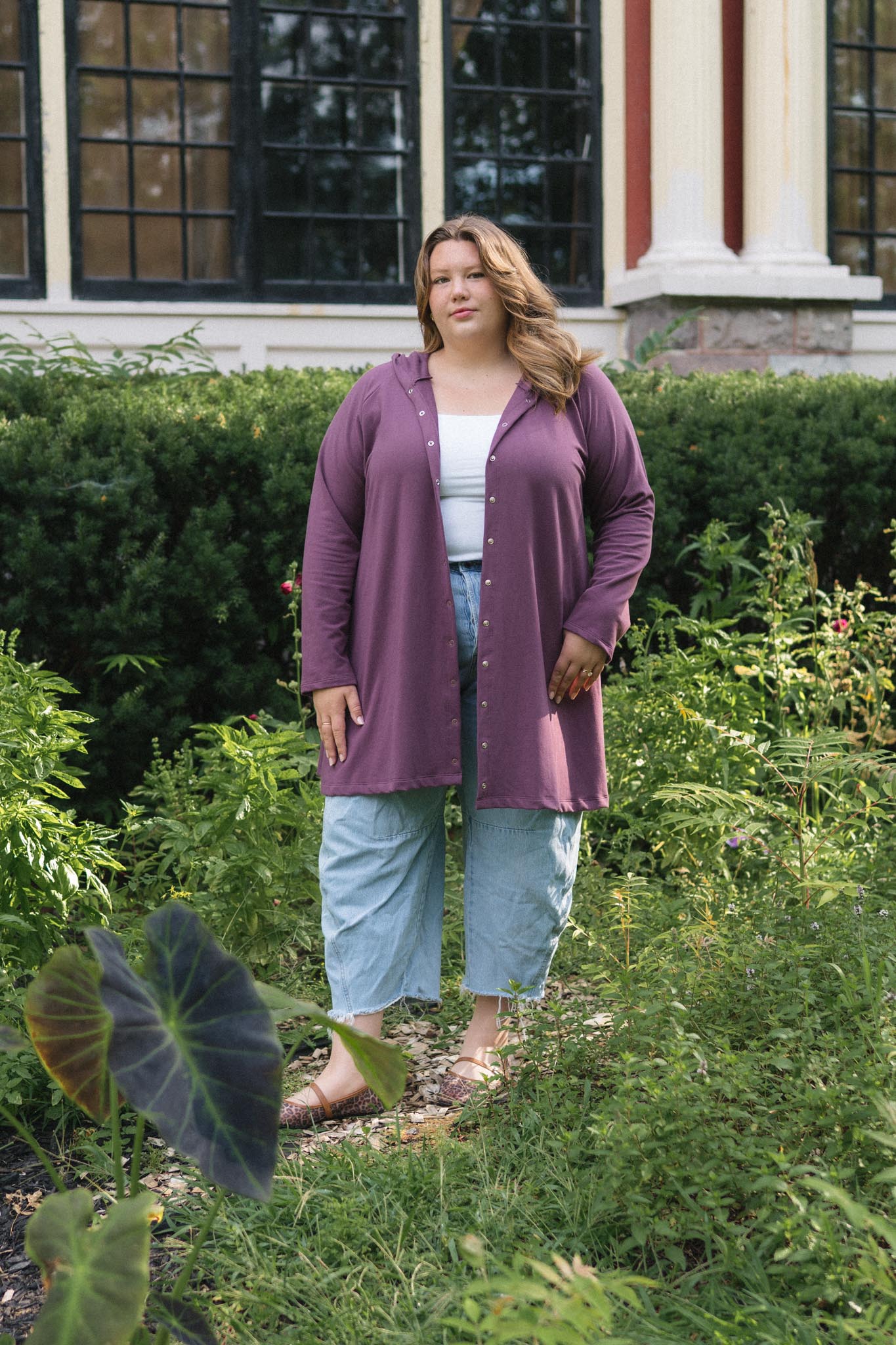 Amelia Cardigan in Plum