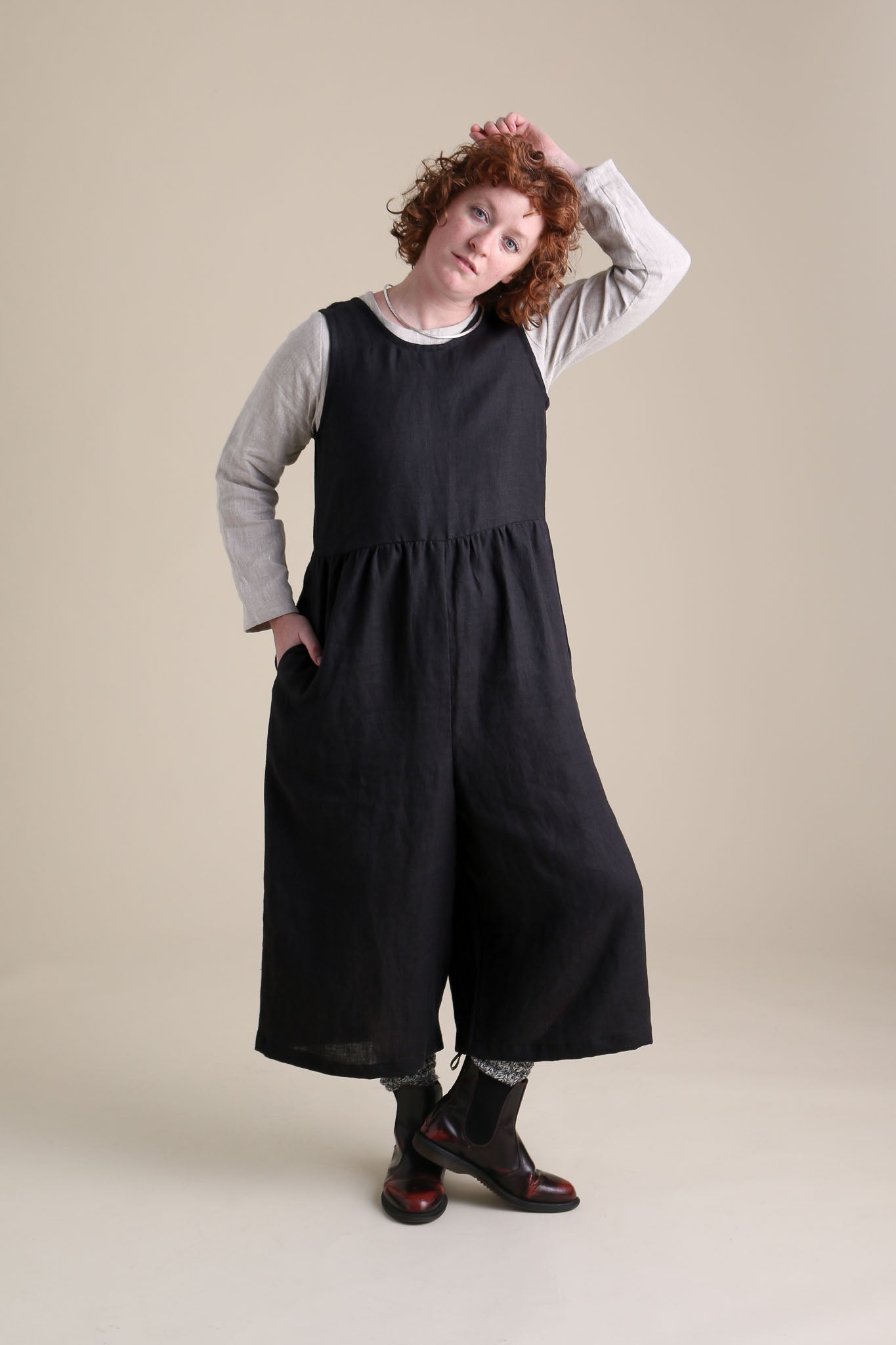 Horses Atelier // Navy & Gold Coverall Jumpsuit – VSP Consignment