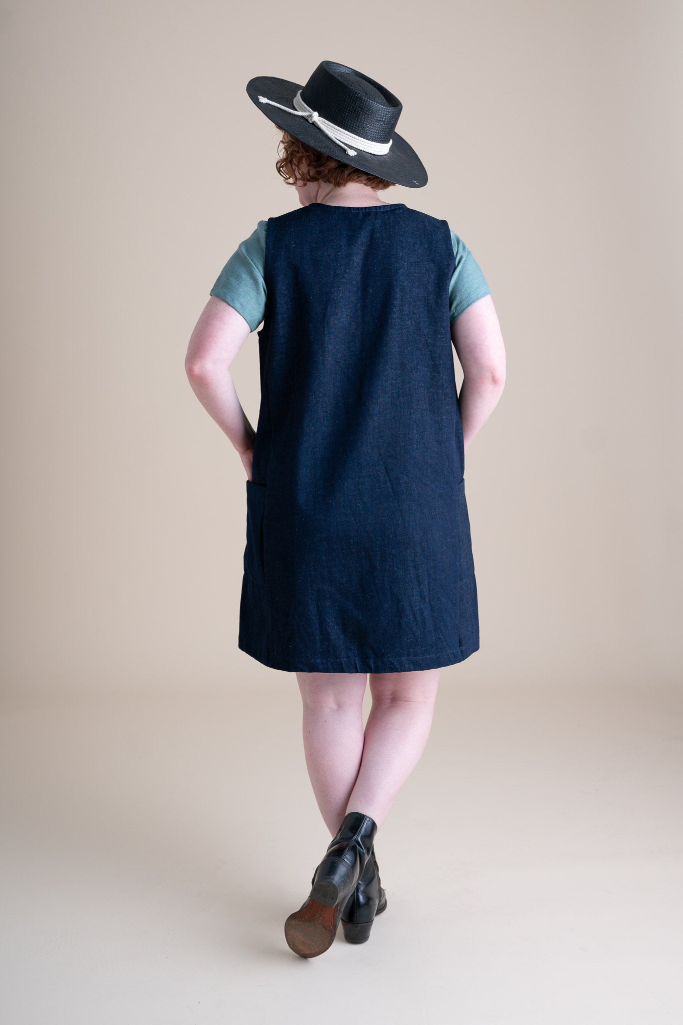 Snap Smock in Indigo Denim