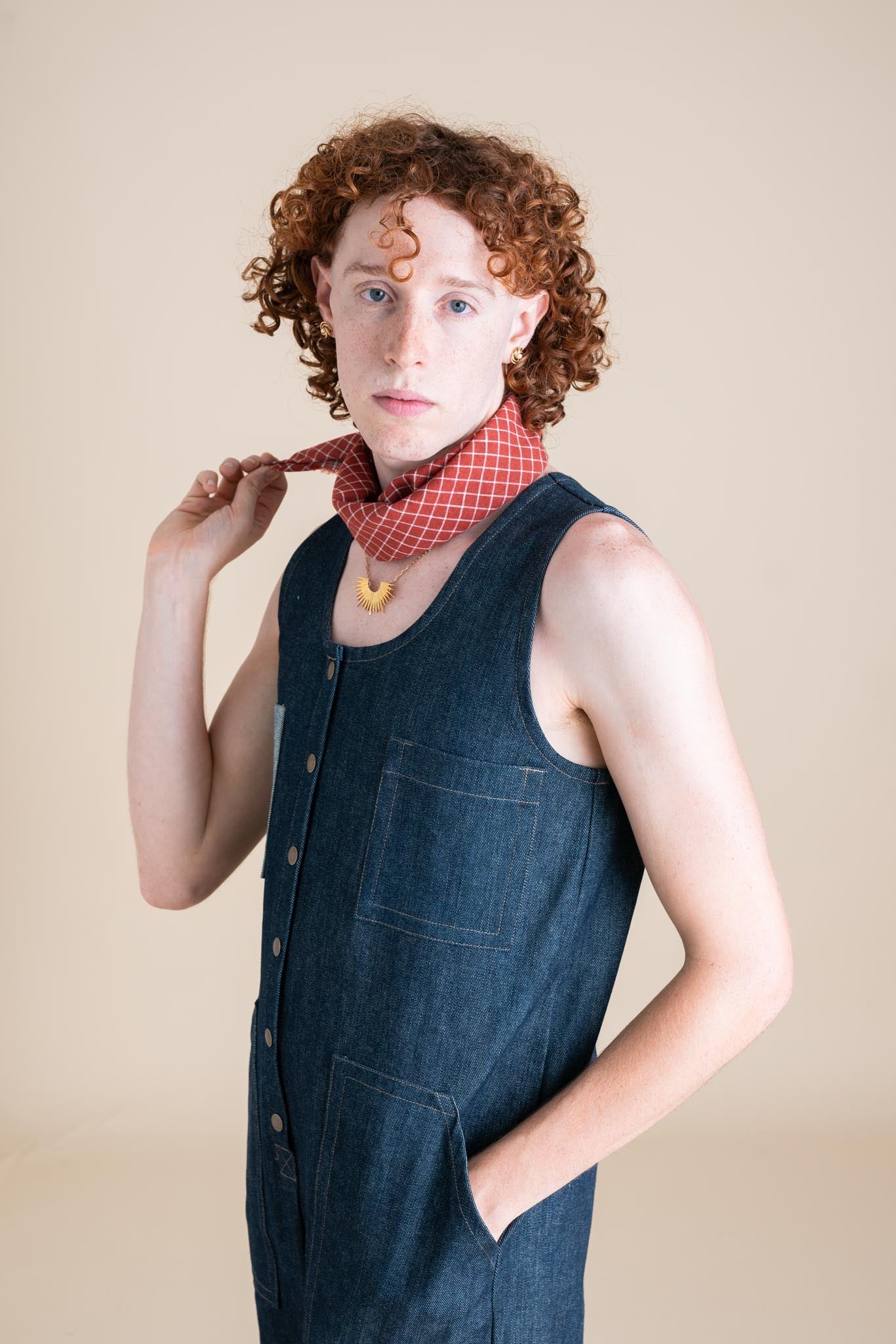 Red Check Bandana