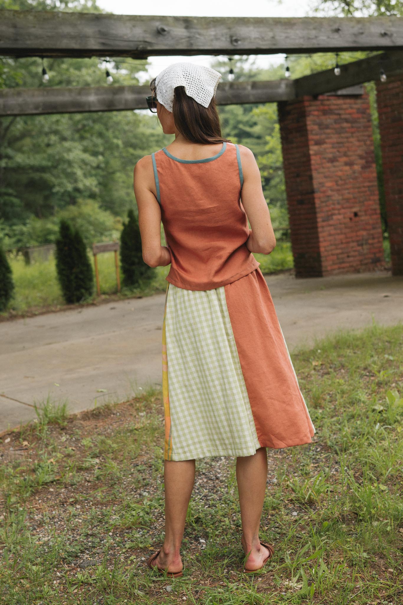 Evening Midi Skirt (Updated) in Papaya