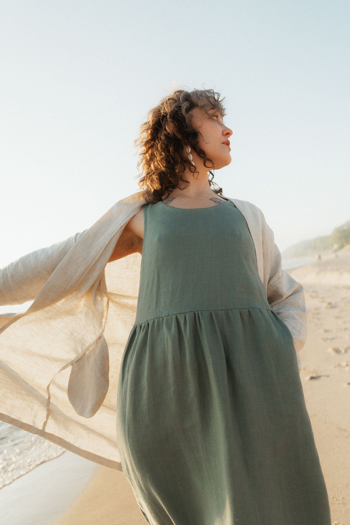 Mariela Duster in Sand Dollar XXS & XS Mariela Duster in Sand Dollar XXS & XS